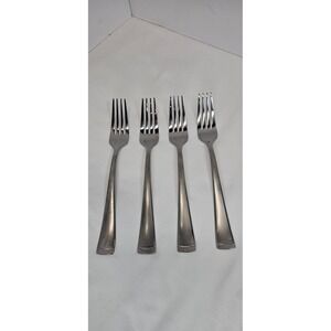 Cambridge Gratitude 8" Dinner Forks Set 4 Satin Glossy Stainless Flatware